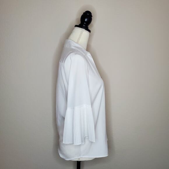 Karl Lagerfeld White Bell Sleeve Blouse XS - Picture 2 of 8